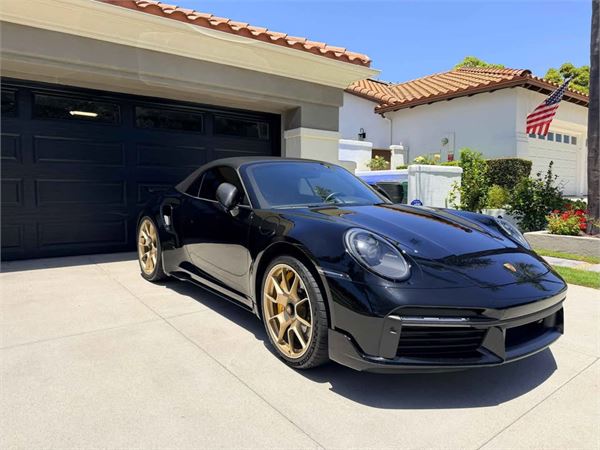 2023 Porsche 911 Turbo S Cabriolet in Black - exterior photo 3