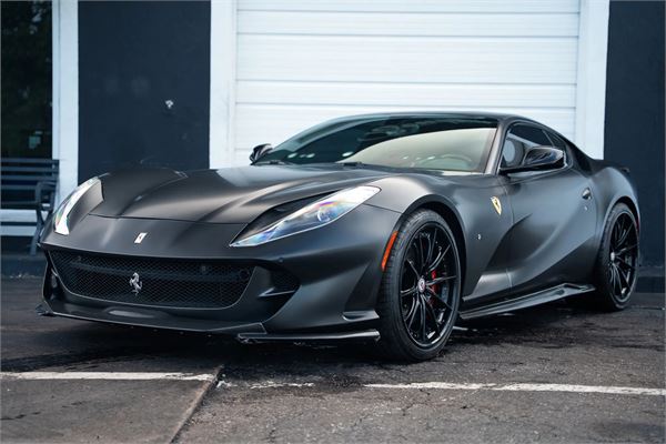 2019 Ferrari 812 Superfast in Nero DS/Satin Black Wrap - exterior photo 3